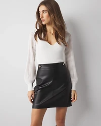 Faux Leather Mini Skirt