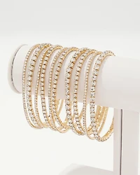 Rhinestone 10-Pack Stretch Bracelets