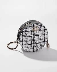 Round Tweed Chain Bag