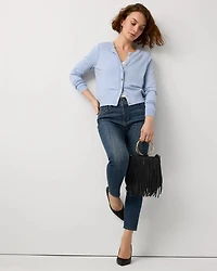 Crewneck Button-Front Cardigan