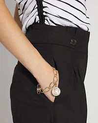 Tab-Waist Wide-Leg Pant