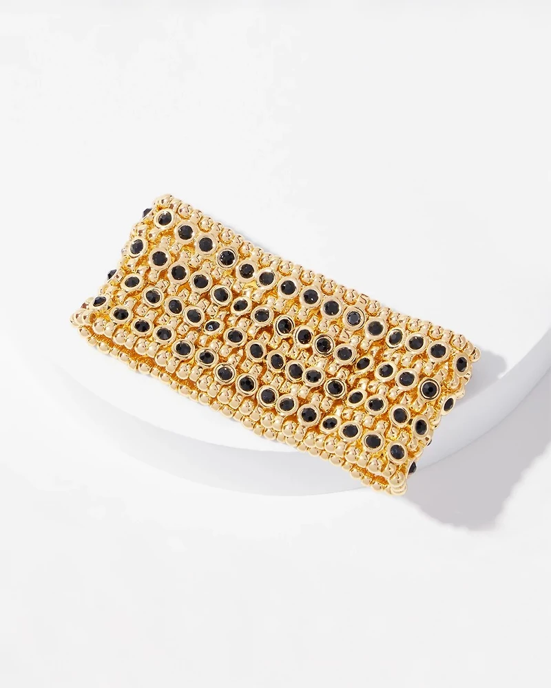 Jet Stone Stretch Bracelet