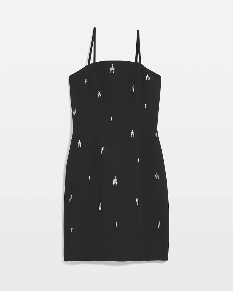 Strapless Embellished Mini Dress