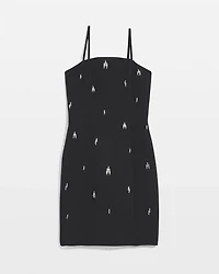 Strapless Embellished Mini Dress