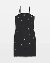 Strapless Embellished Mini Dress