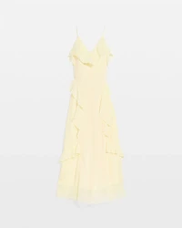 Petite Chiffon Ruffle Slip Dress