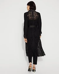 Lace + Satin Trench Coat