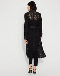Lace + Satin Trench Coat