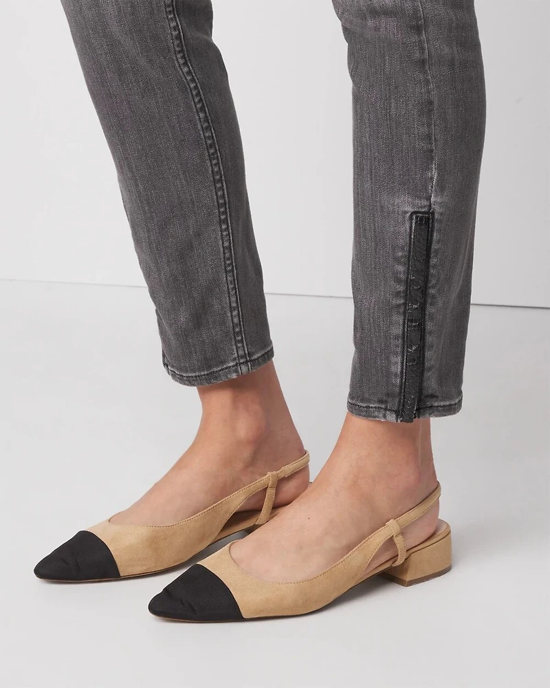 Petite High Rise Croc Skinny Ankle Jeans