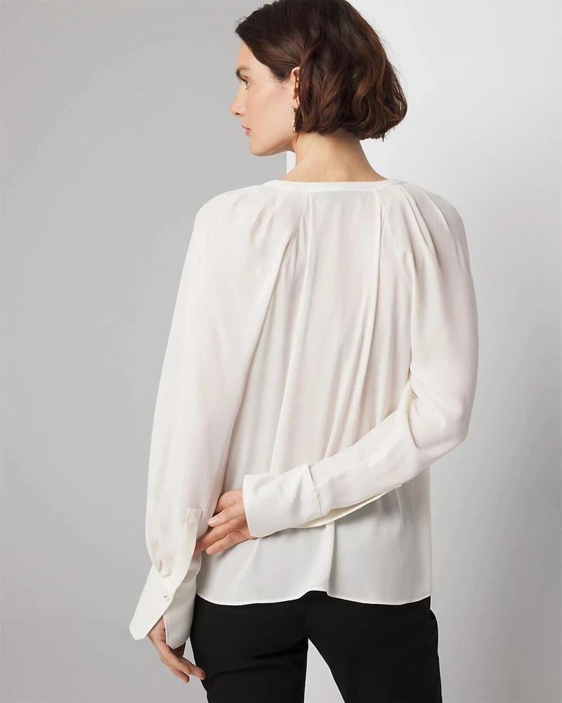 Pleated Front Blouse