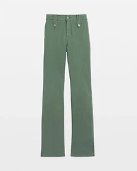 High-Rise Pret Front Seamed Bootcut Pants