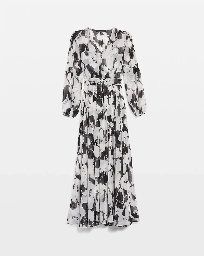 Petite Abstract Floral Maxi Dress