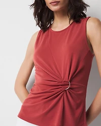 Ring Detail Ruched Tank