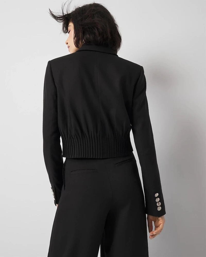 Cropped Double-Breasted Jacket