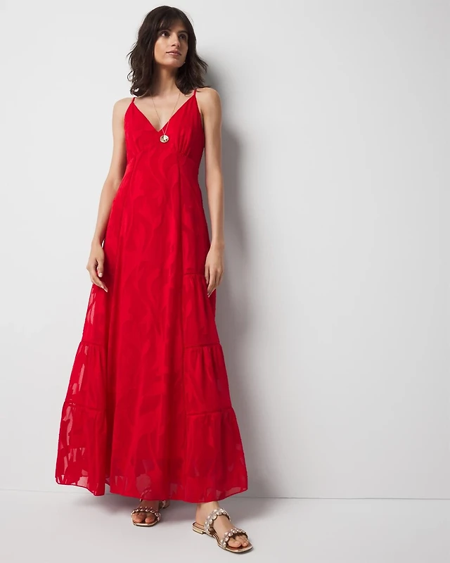 chinese dress ladies Mona Floral Burnout Velvet Dress main image 1