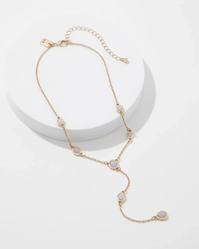 Dyed Jade Y-Necklace