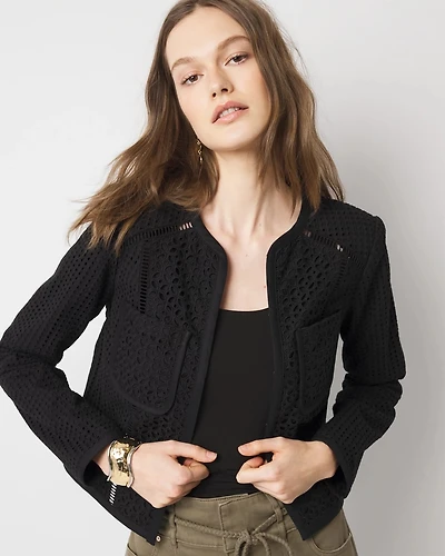 Petite Eyelet Jacket