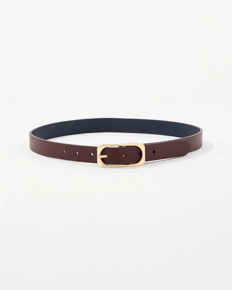 Reversible Faux Leather Pant Belt