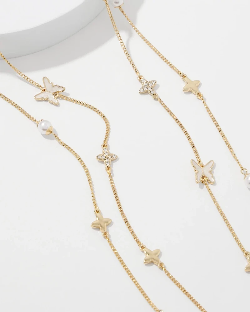 Long Multistrand Necklace