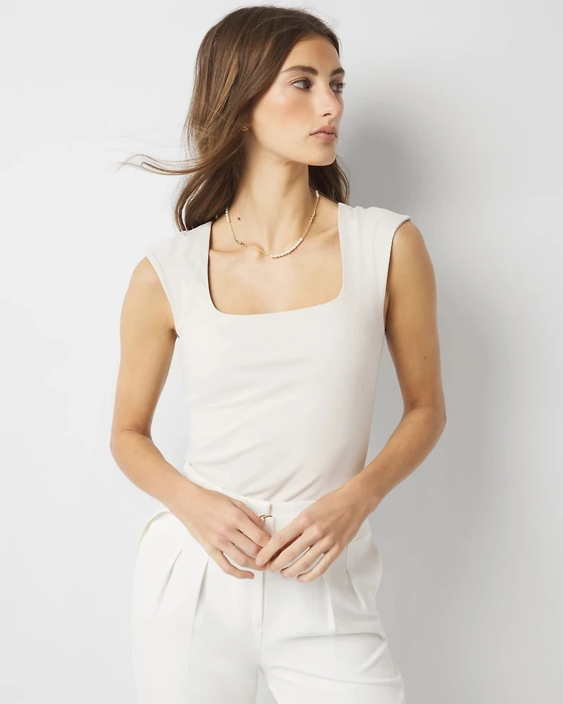 WHBM FORME™ All Ways Stretch Square Neck Top