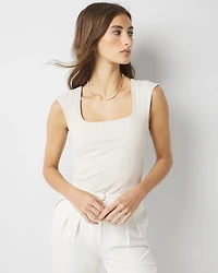 WHBM FORME™ All Ways Stretch Square Neck Top