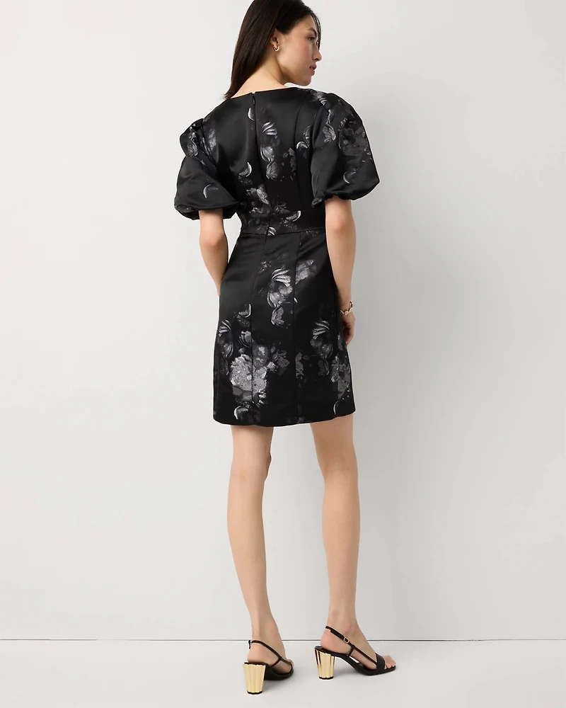 Puff Sleeve Mini Dress