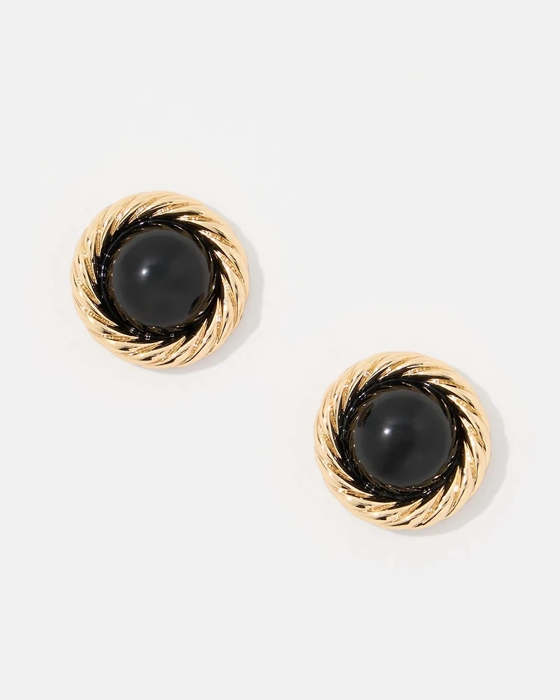 Black Stud Earrings
