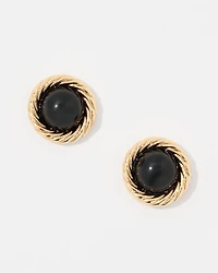 Black Stud Earrings
