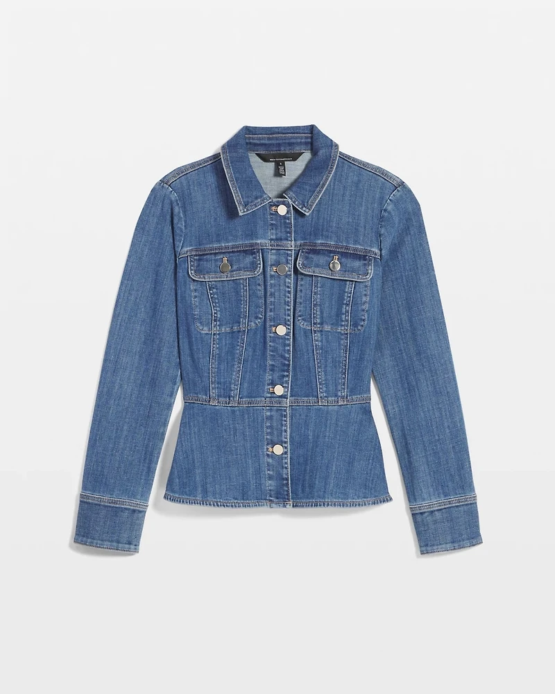 Denim Peplum Jacket