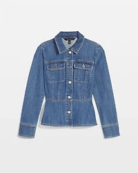 Denim Peplum Jacket