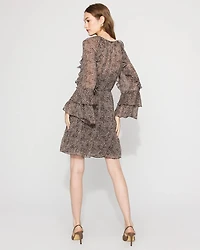 Leopard Ruffle Mini Dress