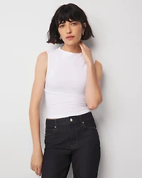 WHBMFORME™ Cotton Spandex High Neck Shell