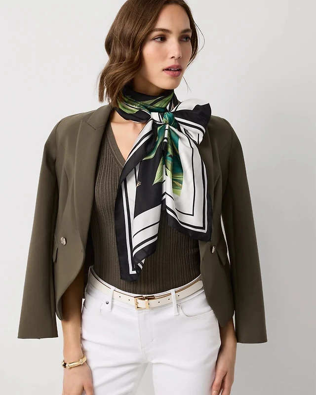 Tropical Print Oblong Scarf