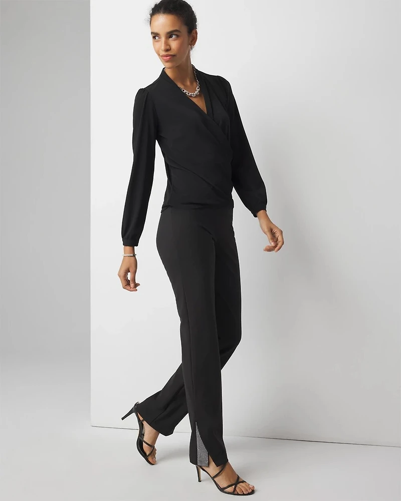 WHBM® Scuba Embellished Flare Leggings