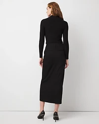 Embellished Denim Maxi Skirt