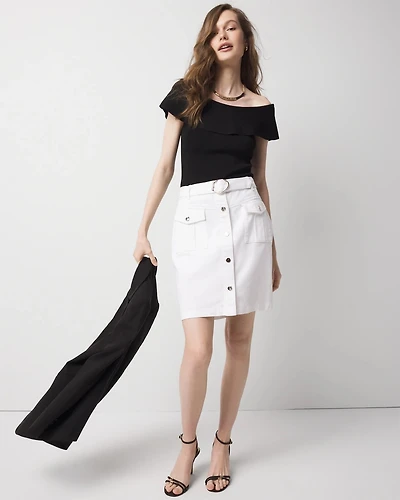 Belted Cargo Mini Skirt