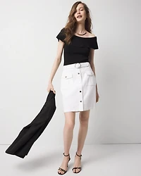 Belted Cargo Mini Skirt