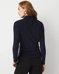 WHBM FORME™ Stretch Metallic Long-Sleeve Tee