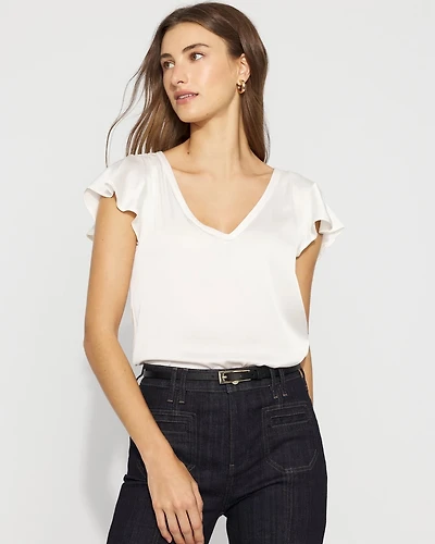 Satin-Front Glamgetter Tee