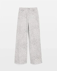 Leopard Extra High Rise Wide Leg Jean