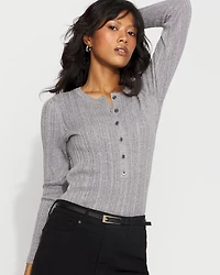 Lurex Henley Sweater