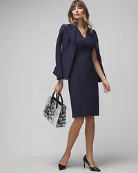 Petite Sleeveless V-Neck Sheath Dress