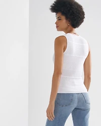 Pointelle V-Neck Sweater Tank