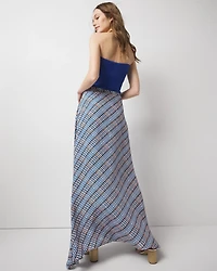Geo Print A-Line Maxi Skirt