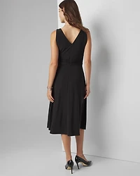Sleeveless V-Neck Midi Dress