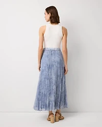 Pleated Chiffon Maxi Skirt