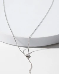 Silver Fresh Water Pearl Drop Necklace