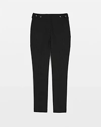 Elle Slim Ankle Pant with Button Tab Waist