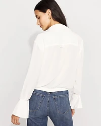Long-Sleeve Flare Cuff Shirt