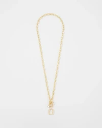 Gold Double Links Toggle Necklace